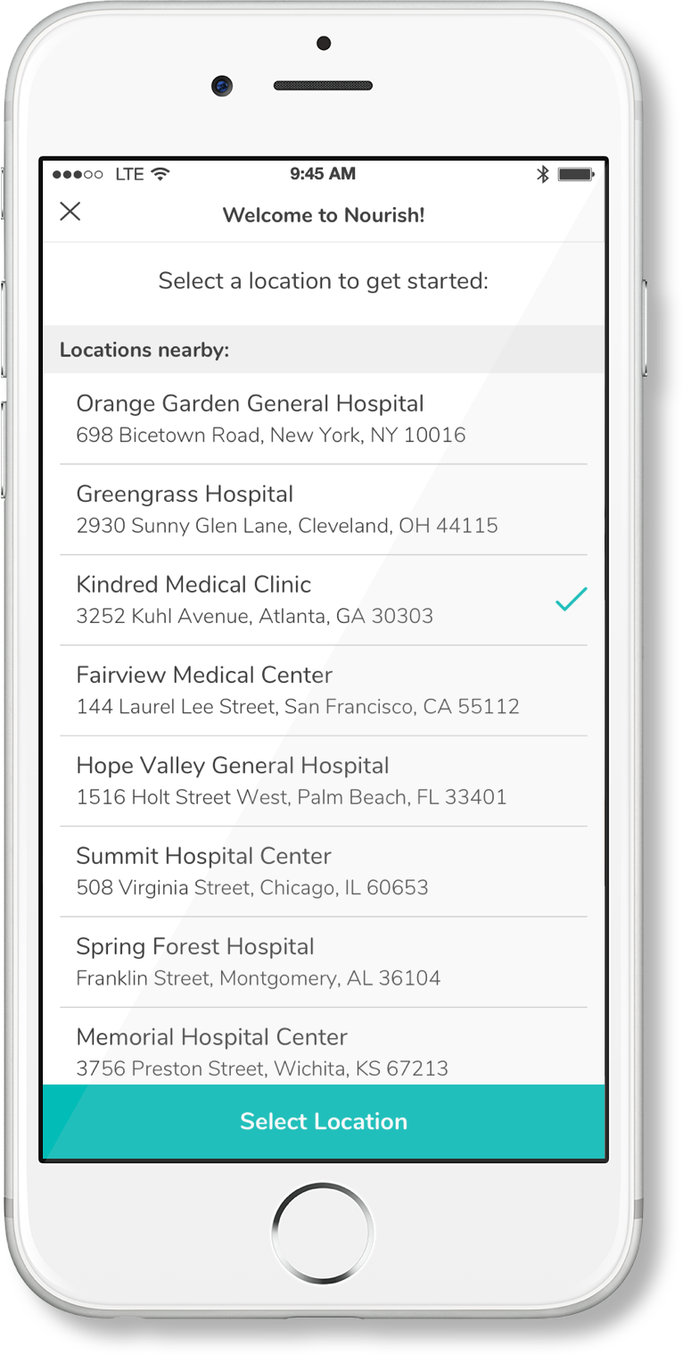 Nourish App Mobile Ordering